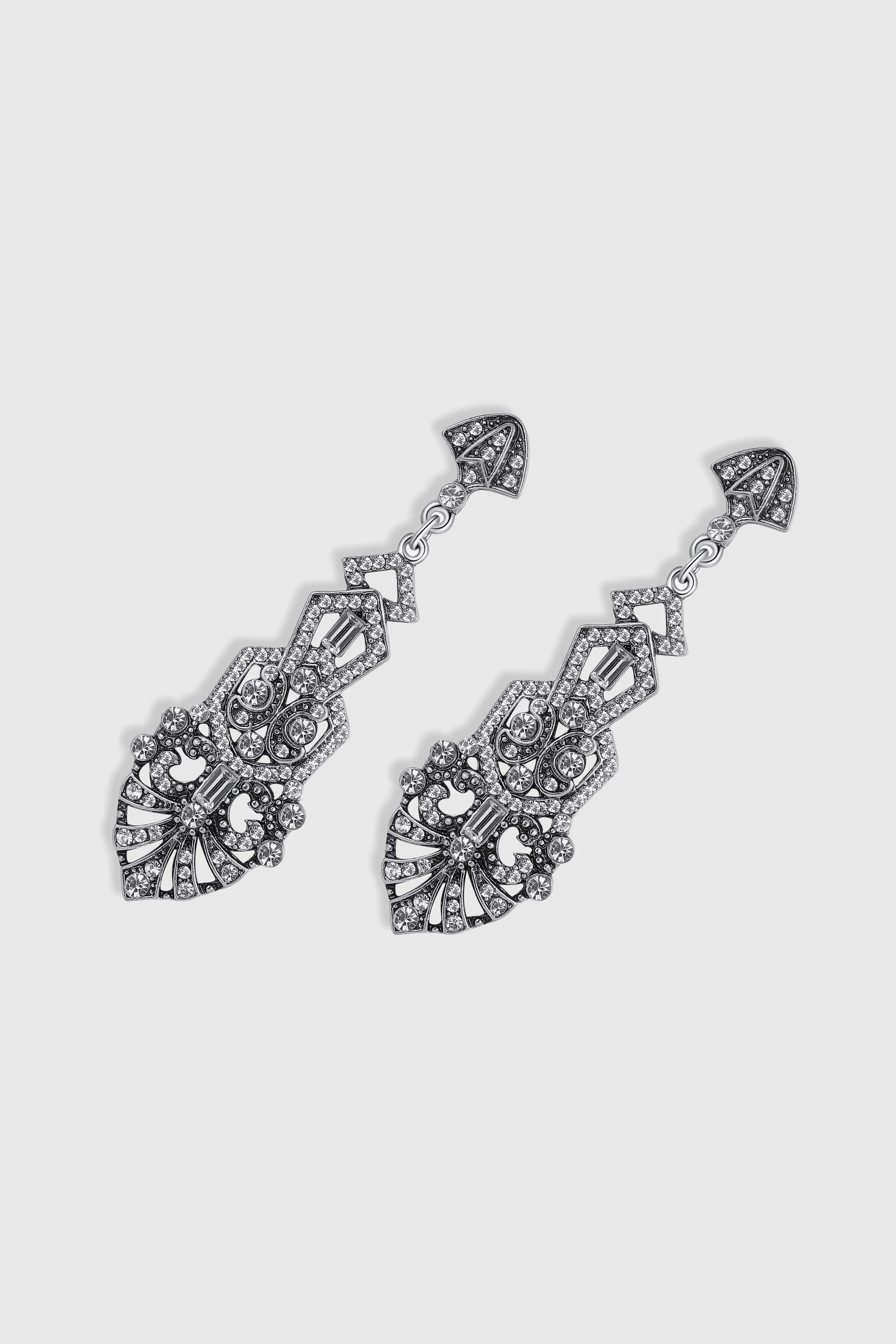 Antique Vintage Crystal Studded Earrings