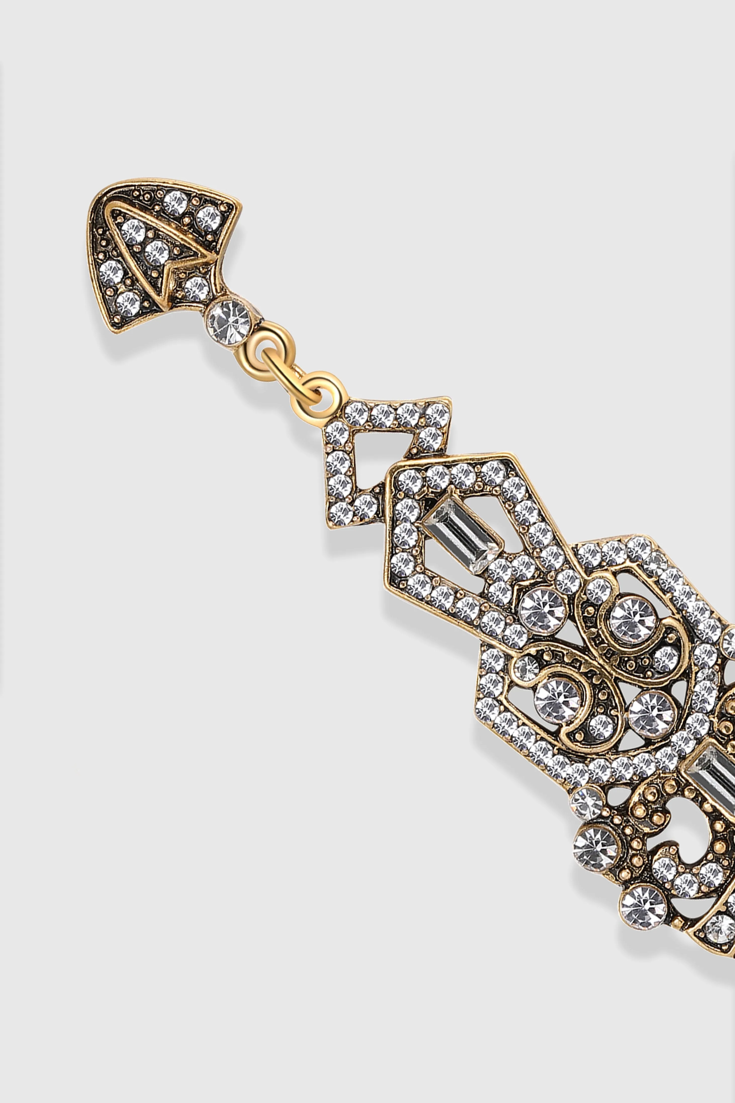 Antique Vintage Crystal Studded Earrings