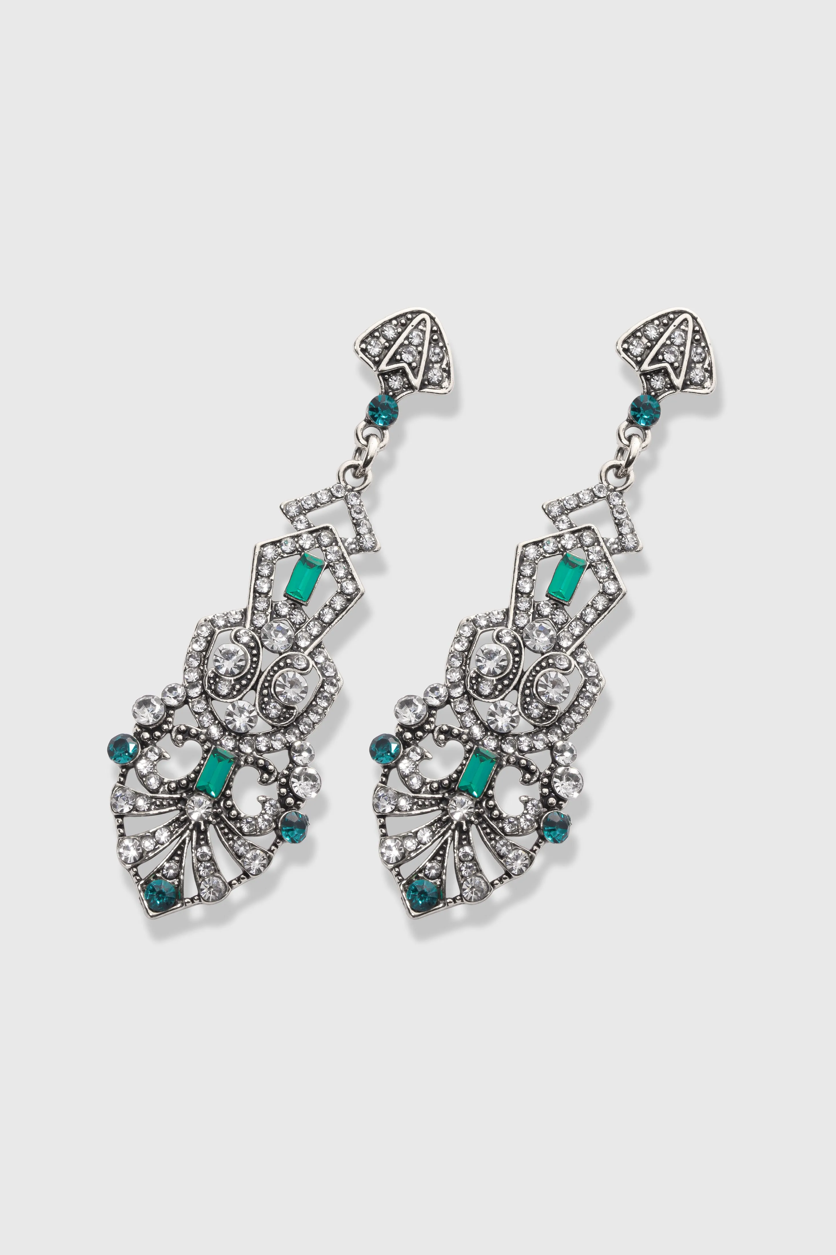 Antique Vintage Crystal Studded Earrings