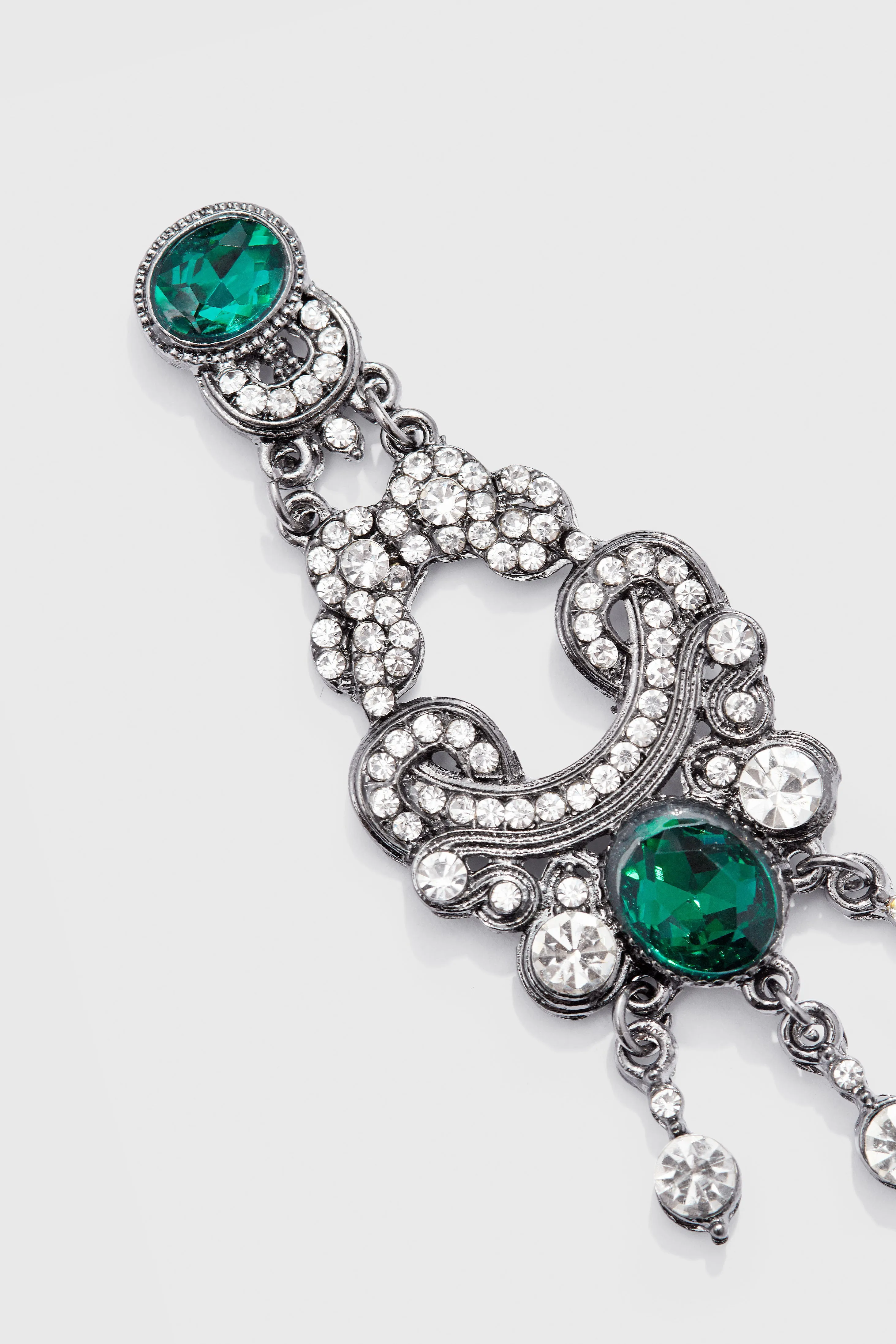 Art Deco Baroque Crystal Dangle Earrings