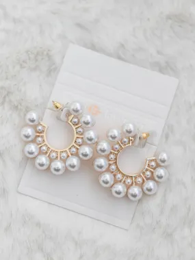 Ball Bead Open Circle Earring