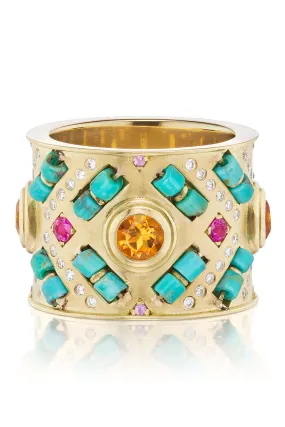 Beaded Cigar Band Ring