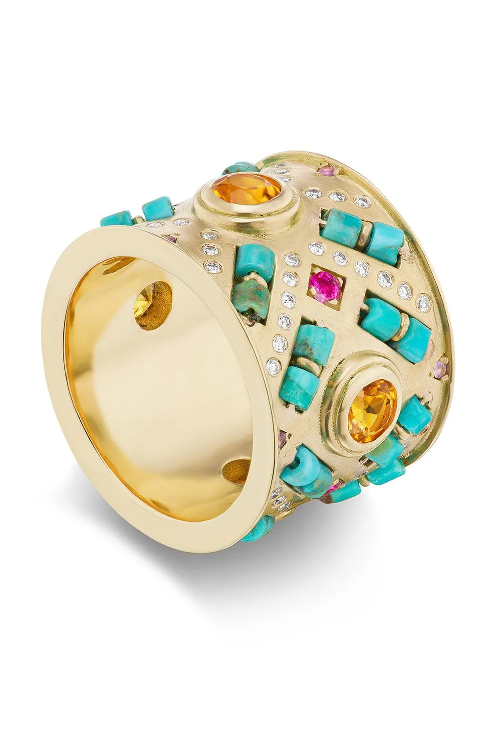 Beaded Cigar Band Ring