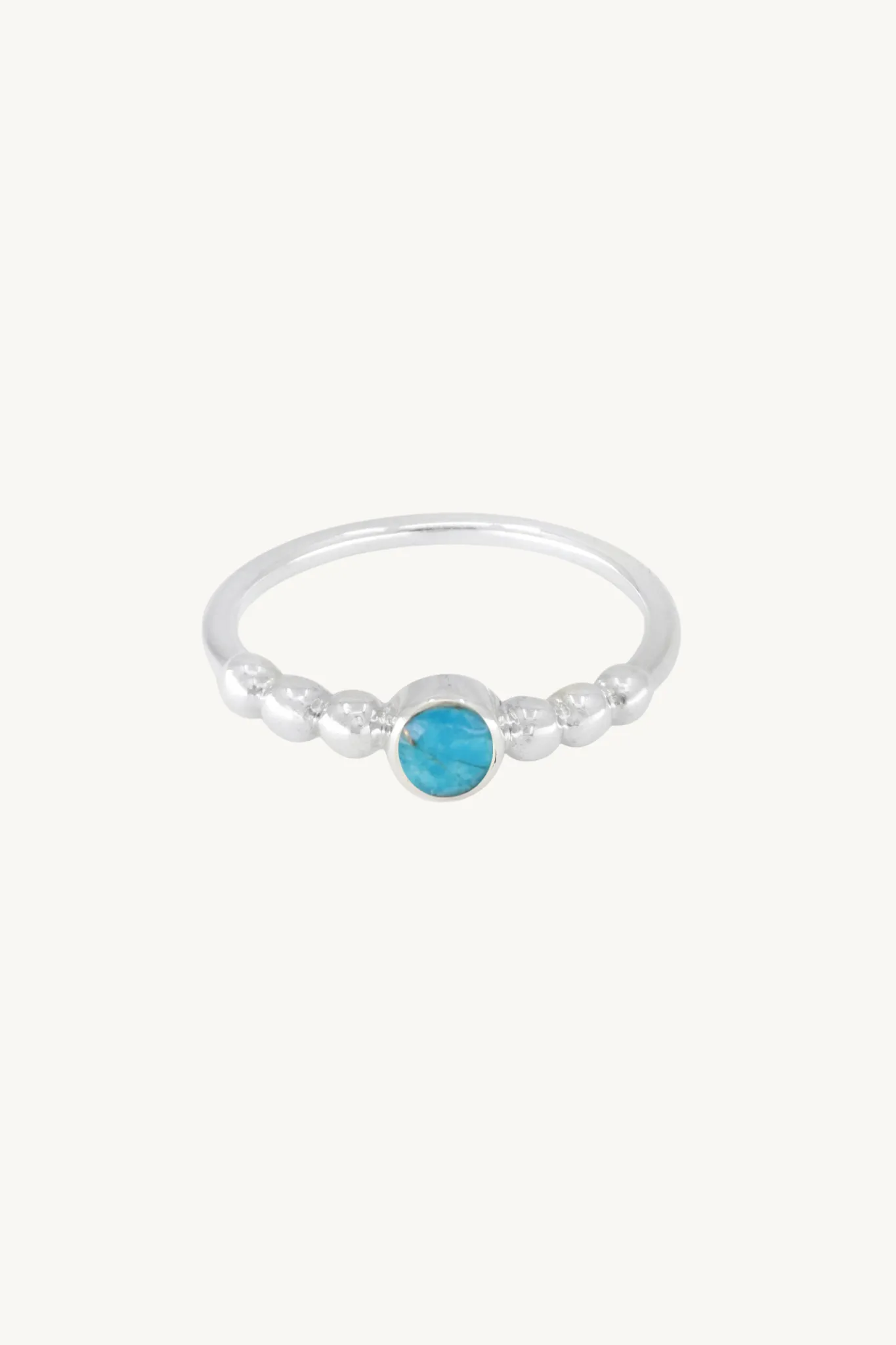 Bella Oyster Turquoise Silver Stacker