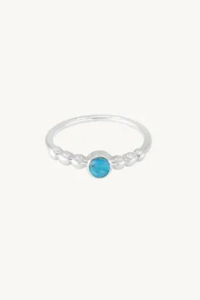 Bella Oyster Turquoise Silver Stacker