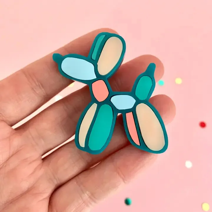Birdie Bananas : Balloon Poodle Dog Brooch