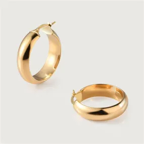 Bold & Gold 9K Yellow Gold Hoop Earrings