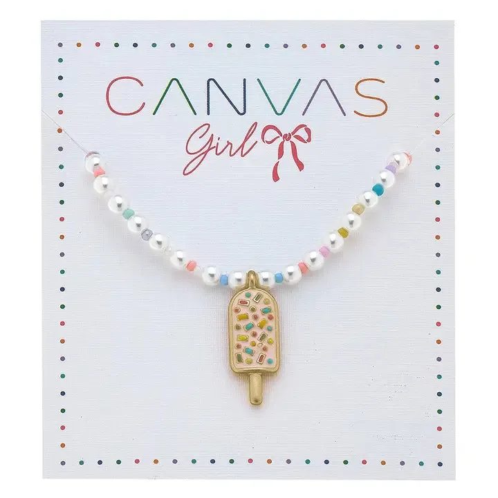 Canvas Samantha Popsicle Children's Necklace