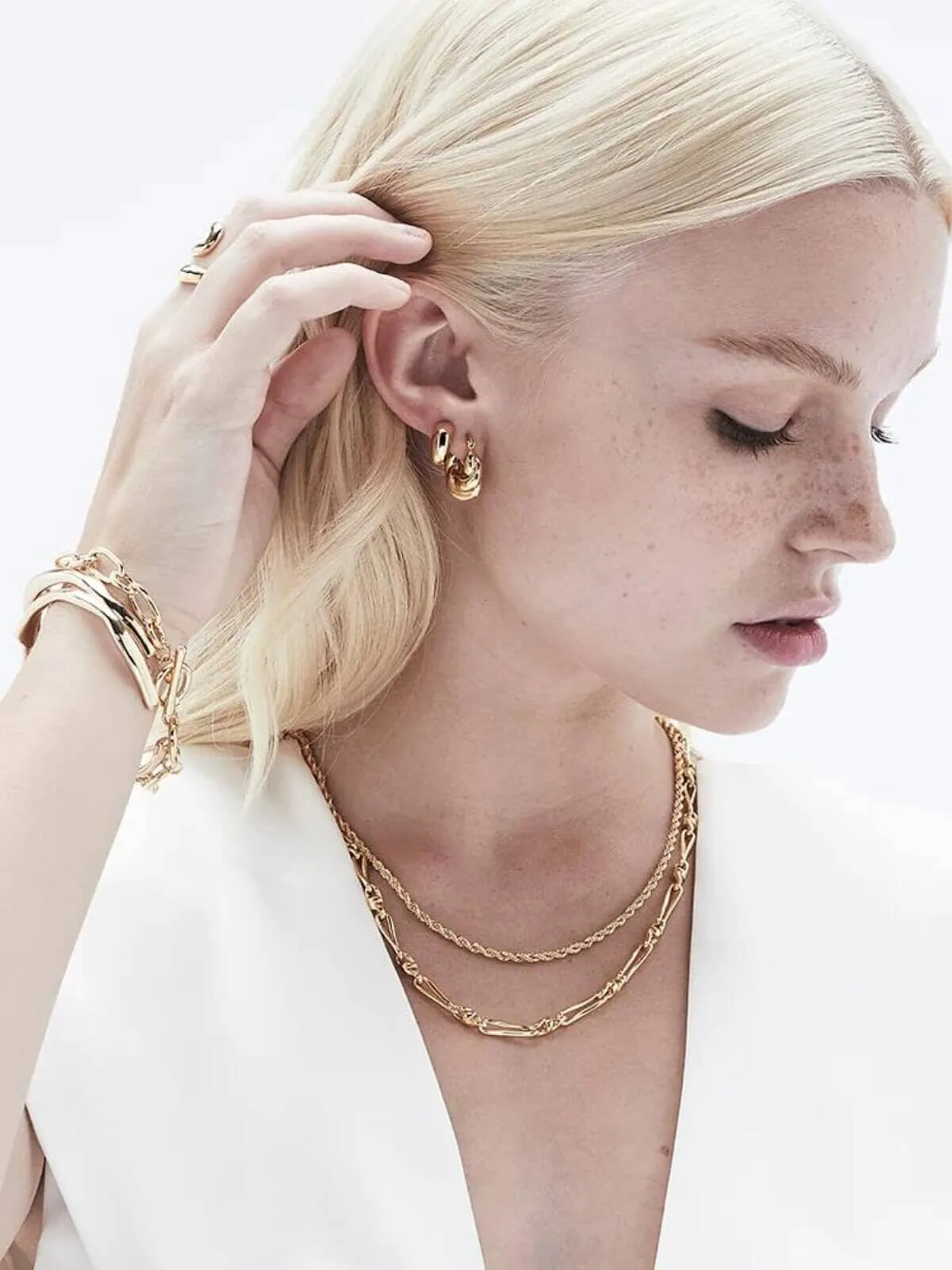 Cecile Chain Necklace - Gold