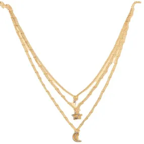 Celestial Charm Layered Necklace with French Flair