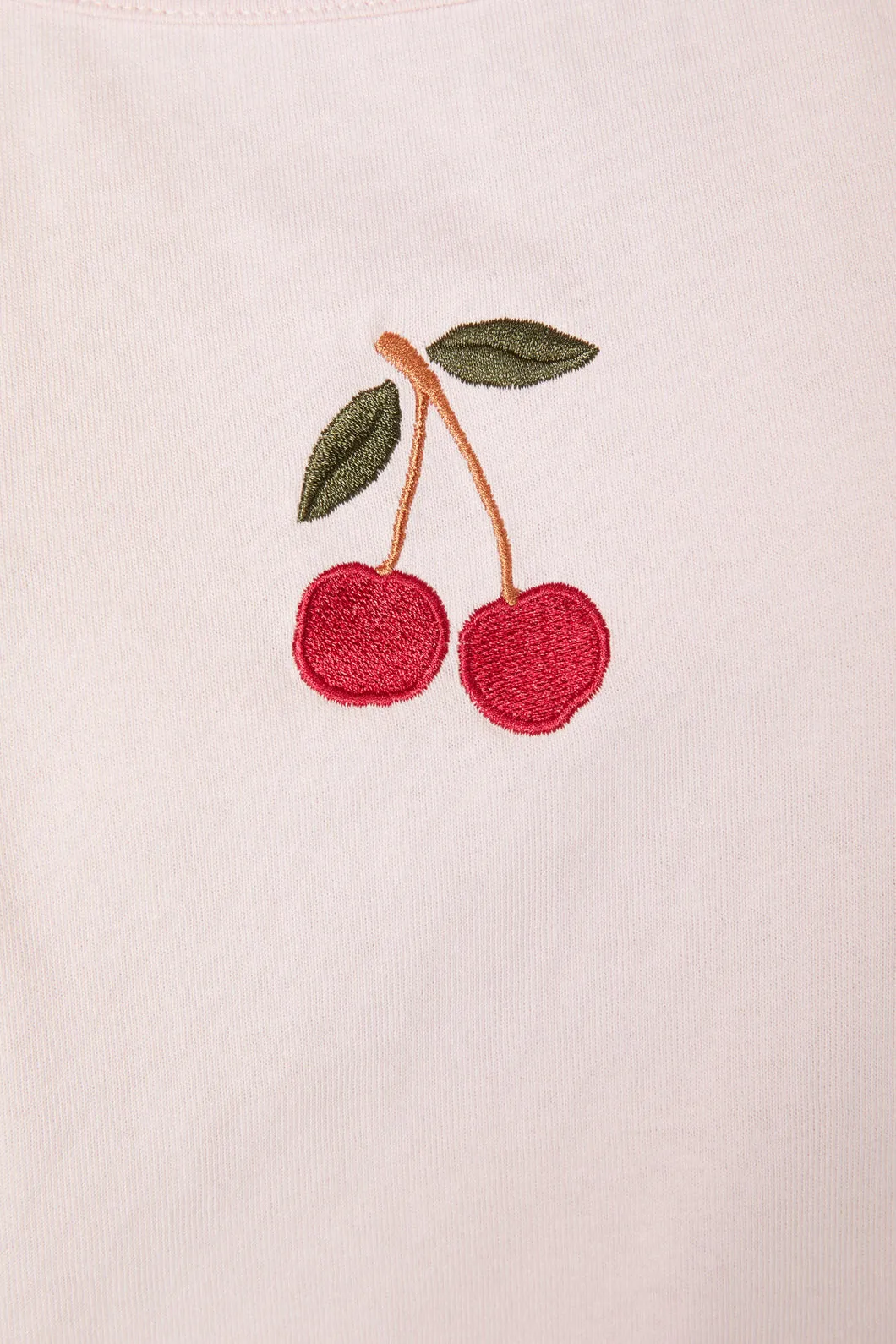 Cherry Embroidered Tee