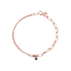 Chic Black Rose Gold Bracelet