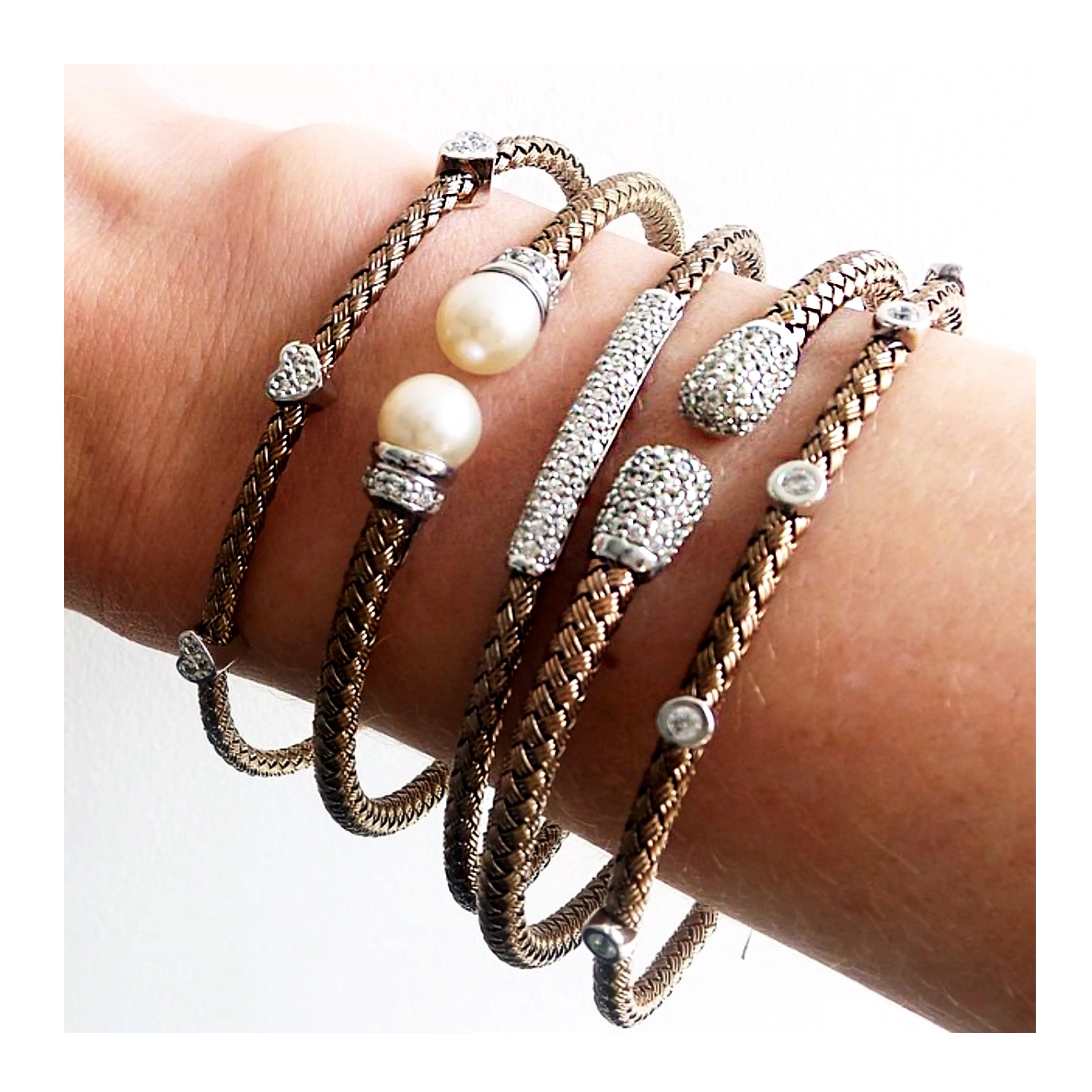 Chocolate Gold Bracelet 5 CZ