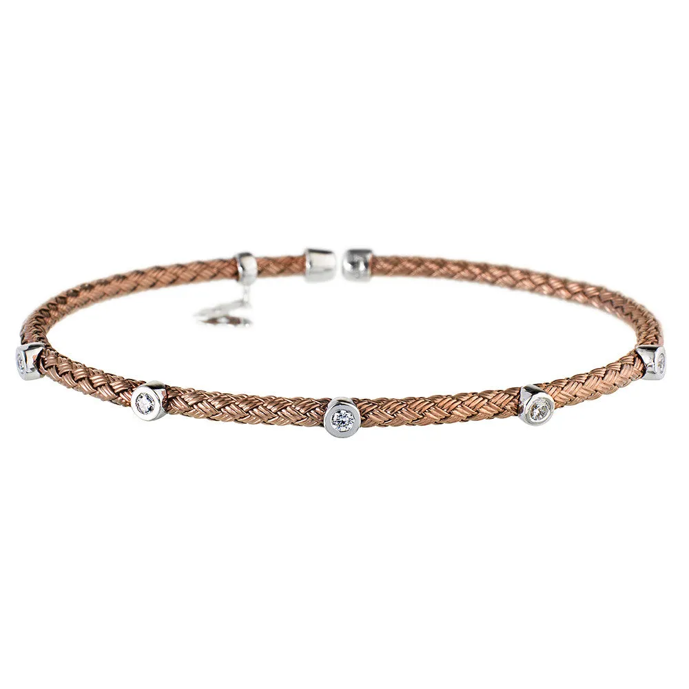 Chocolate Gold Bracelet 5 CZ