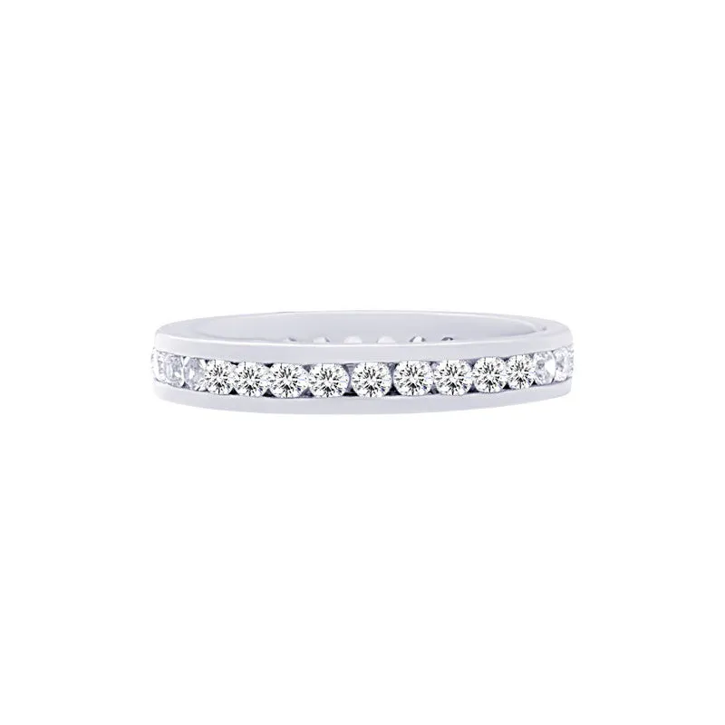 Classic 0.75 Carat Channel-set Diamond Eternity Wedding Band