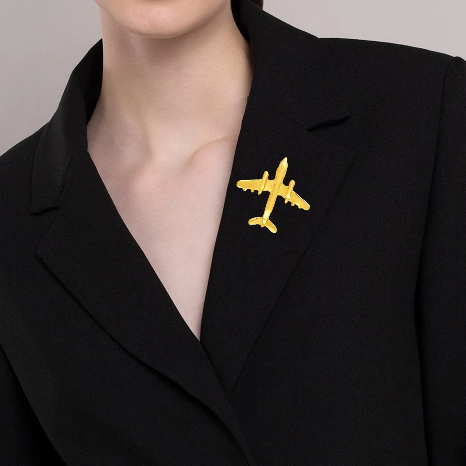 Combo of 2 Mini Aircraft Badge Coat Suit Pin