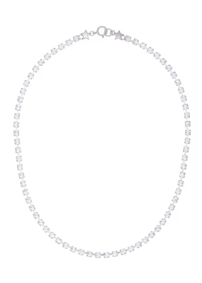 Crystal Choker in Silver - Crystal