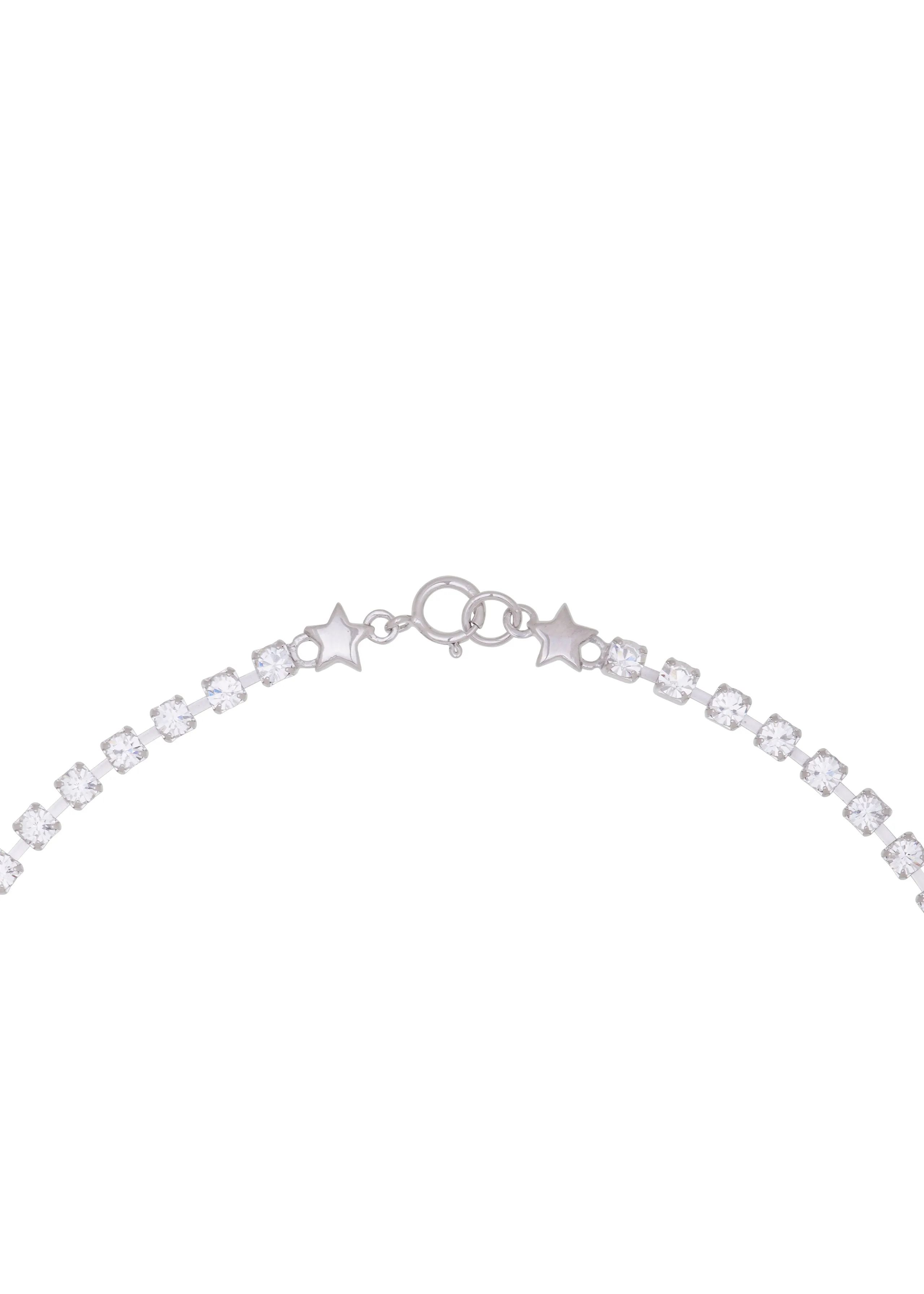 Crystal Choker in Silver - Crystal