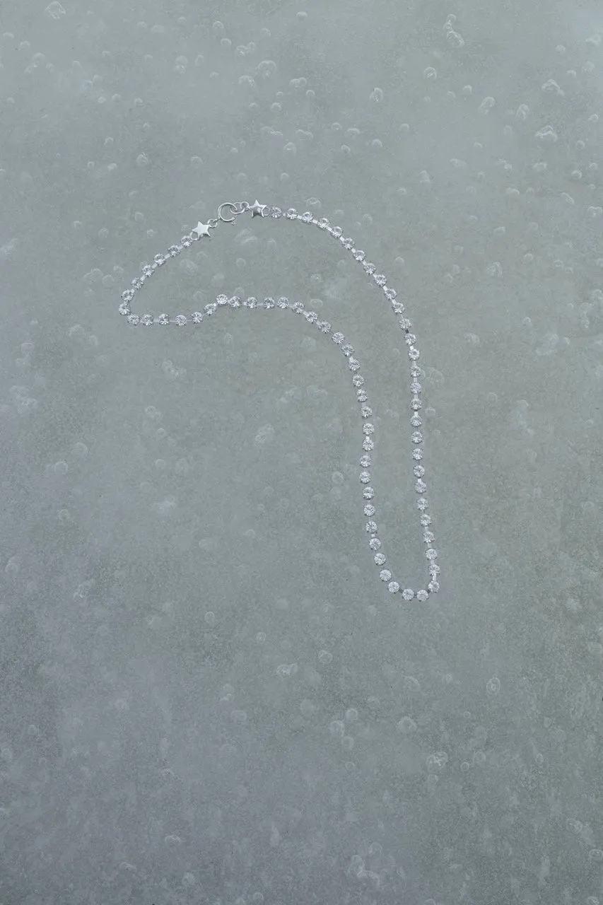 Crystal Choker in Silver - Crystal