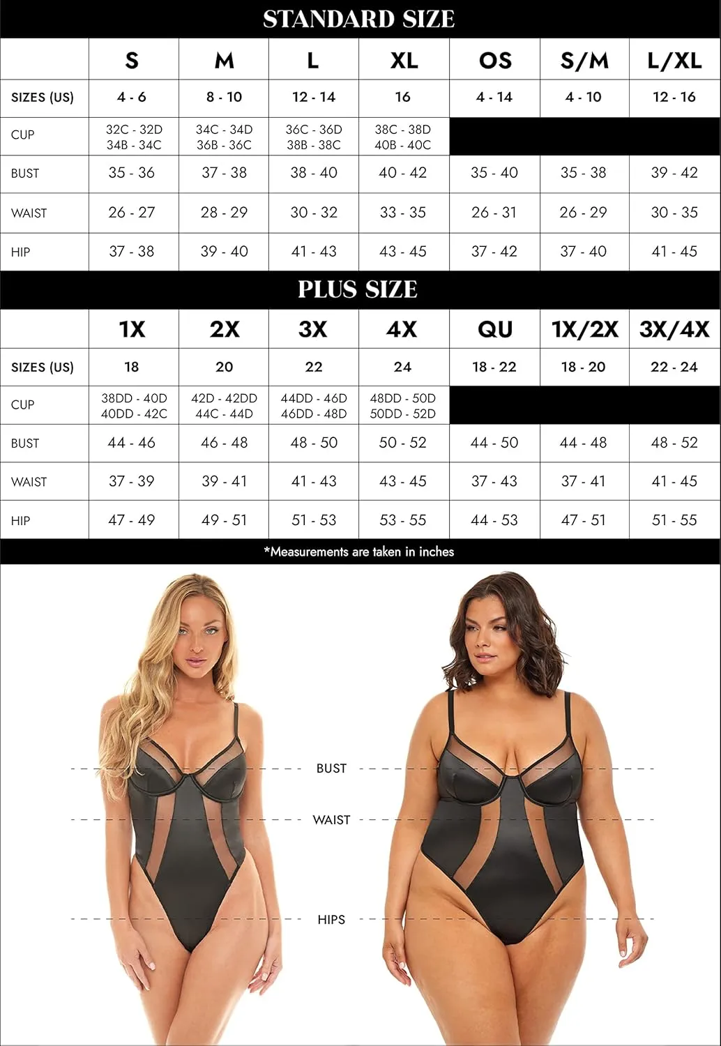 Curvy Ivy Cage 3 Piece Bra Set - BLACK