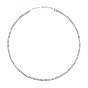 CZ Tennis Choker | Sterling Silver