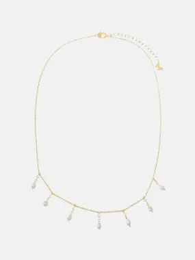 CZ X Pearl Shaker Necklace