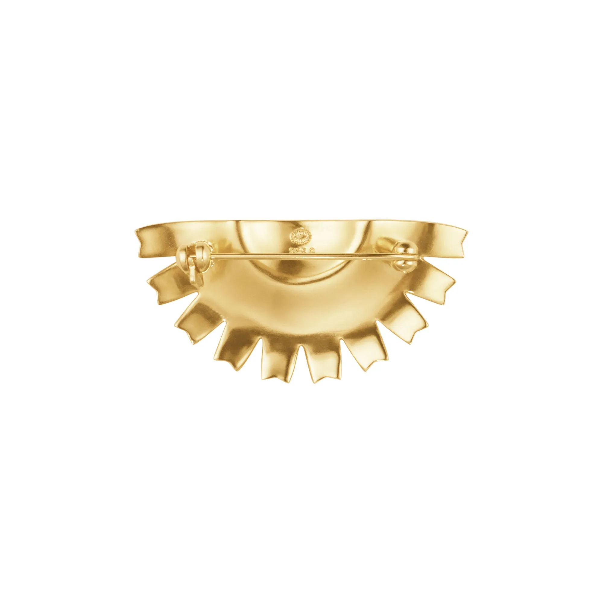 Daisy Half Flower Gold Plated Brooch