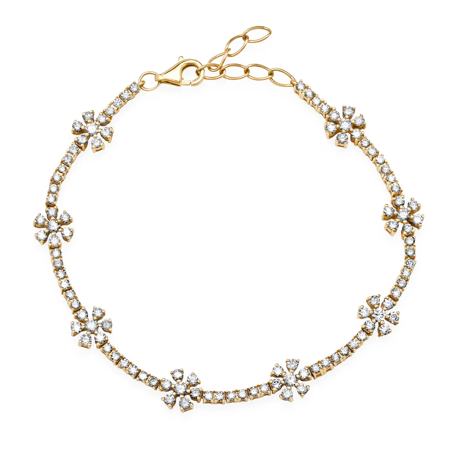 Darling Diamond Daisy Tennis Bracelet