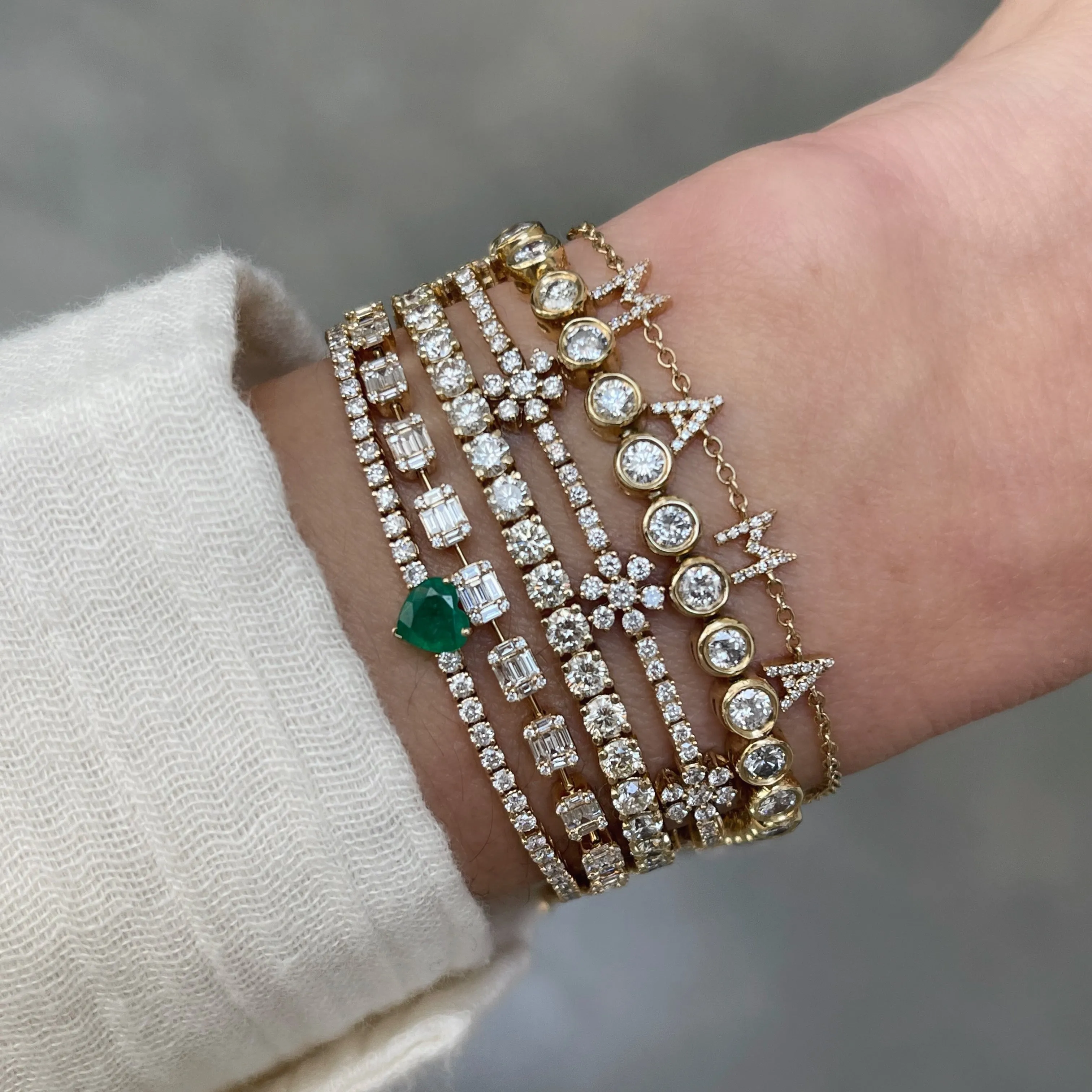 Darling Diamond Daisy Tennis Bracelet