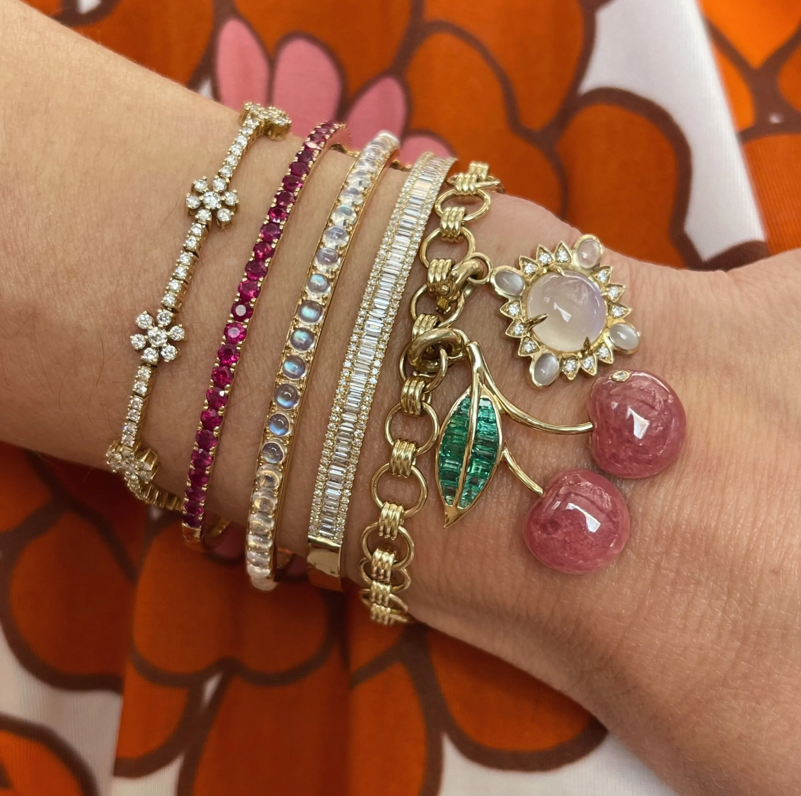 Darling Diamond Daisy Tennis Bracelet