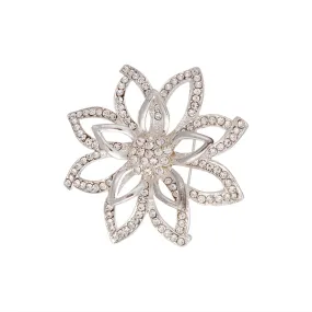 Diamante Multi Flower Brooch