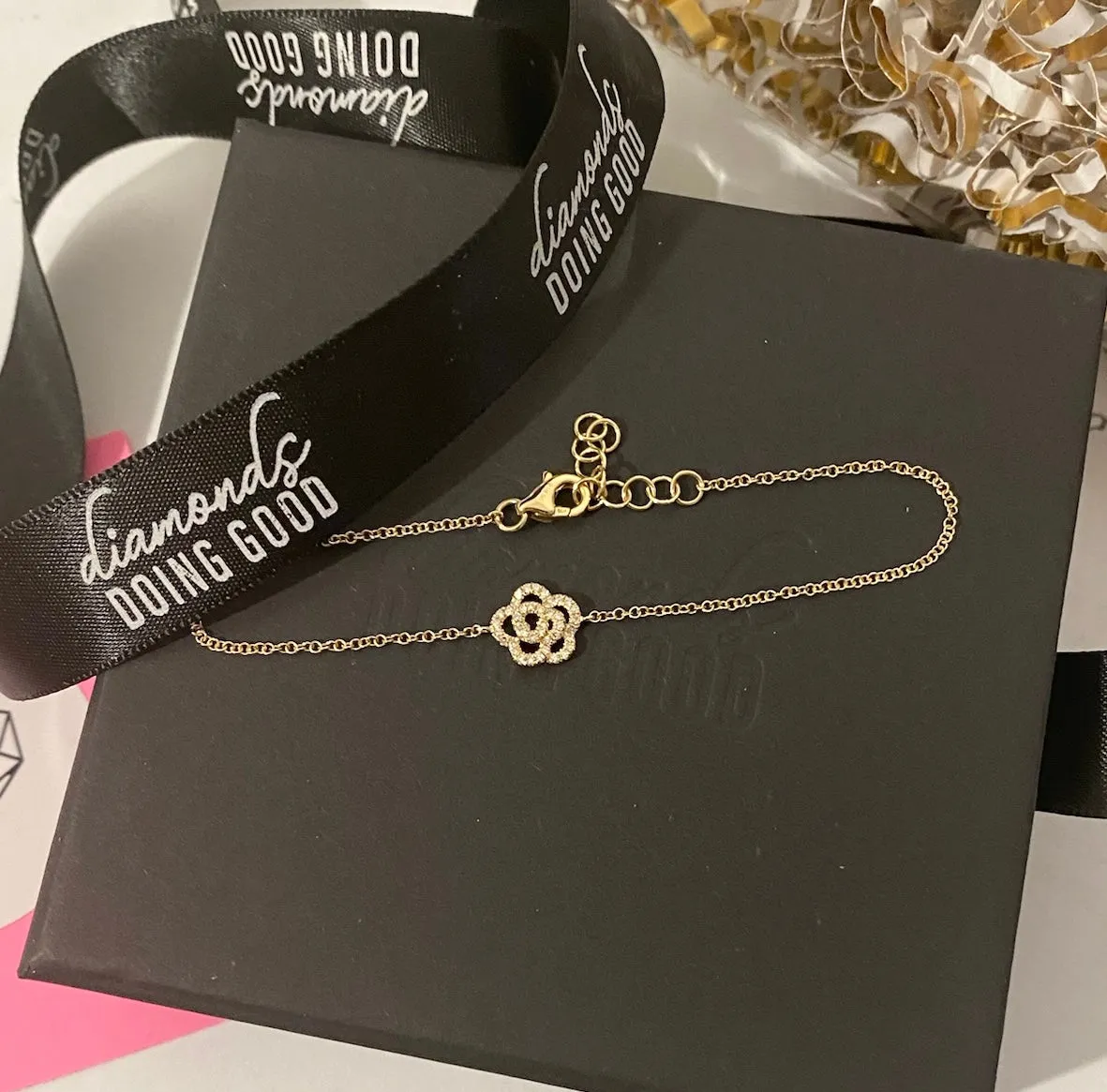 Diamond Flower Bracelet