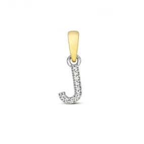 Diamond Jewellery 9ct Gold Diamond Initial J Pendant PD181/J
