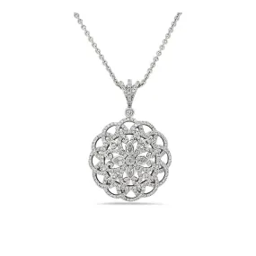 Diamond Pave Round Amulet Pendant