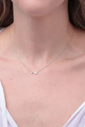 Dilamani Star Diamond Necklace in White Gold