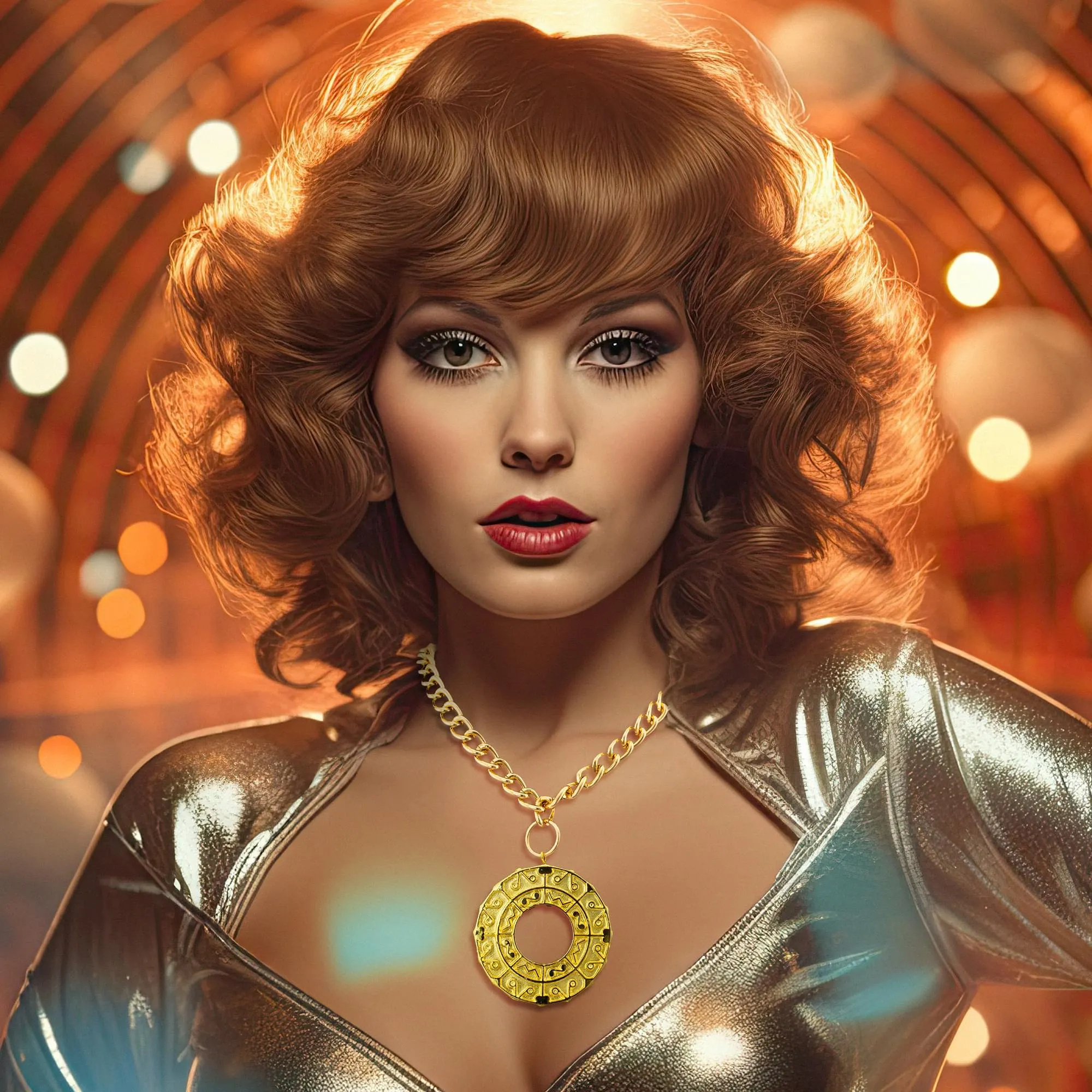 Disco Fever Costume Medallion