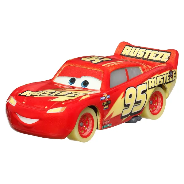 Disney Cars Diecast Glow Racers - Lightning Mcqueen