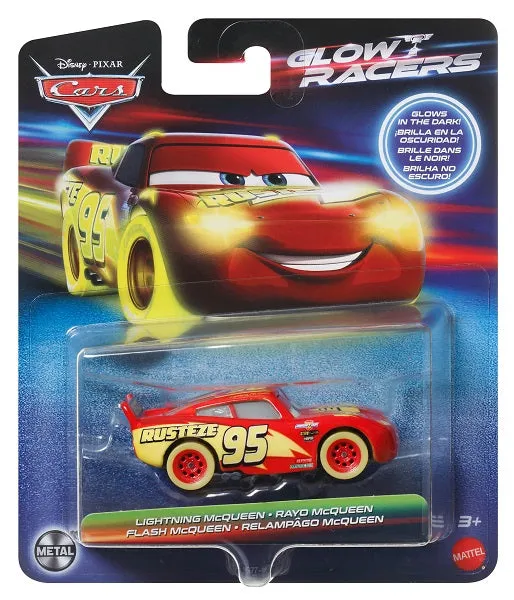 Disney Cars Diecast Glow Racers - Lightning Mcqueen