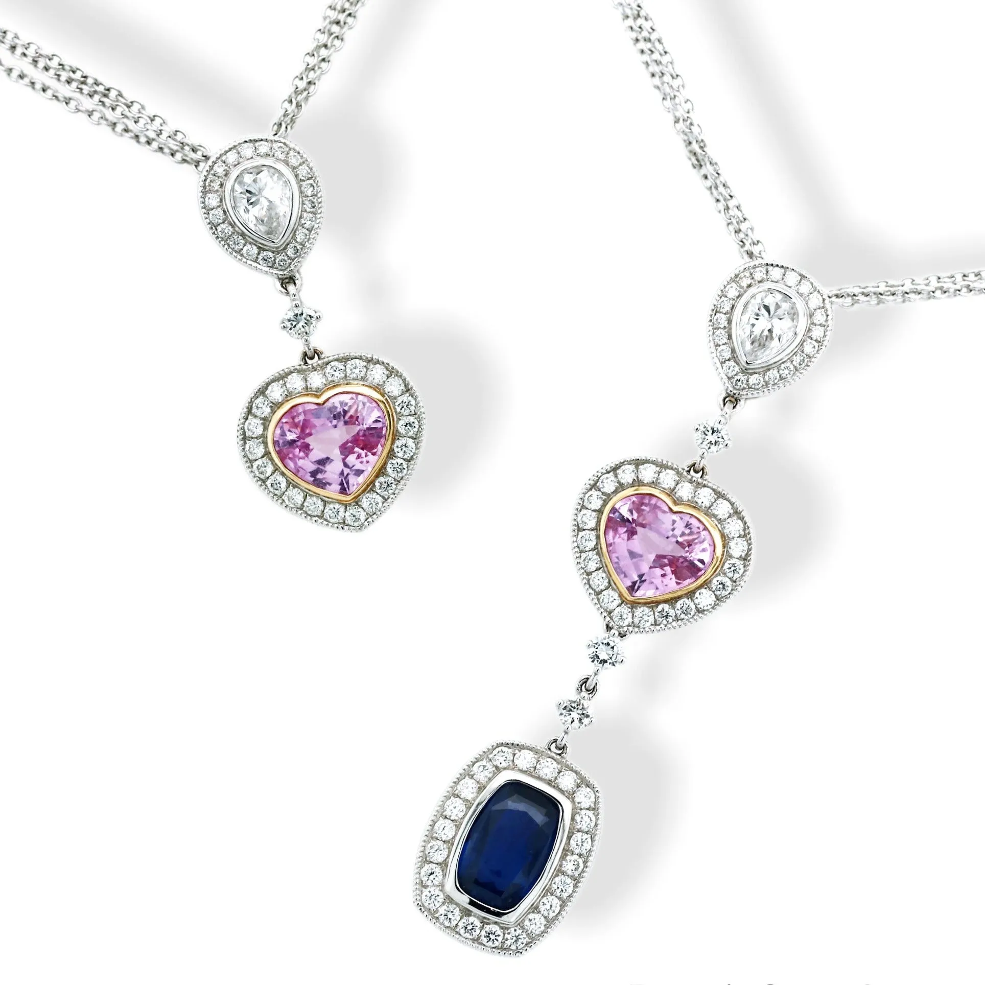 Dual Wear Sapphire Diamond Pendant