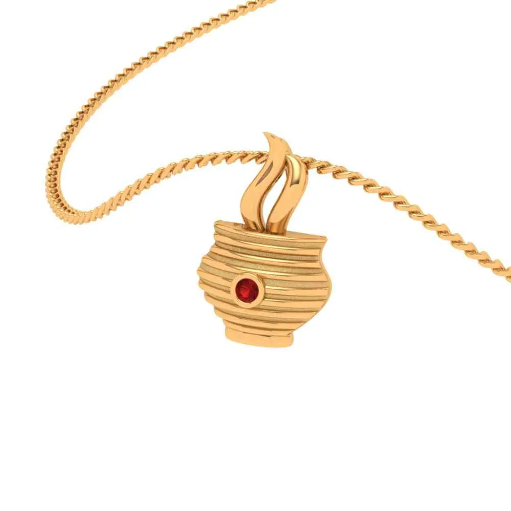 Earthen Vessel Gold Pendant