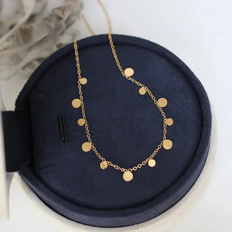 E.B.belle Geometric Gold Chain Choker Necklace for Women