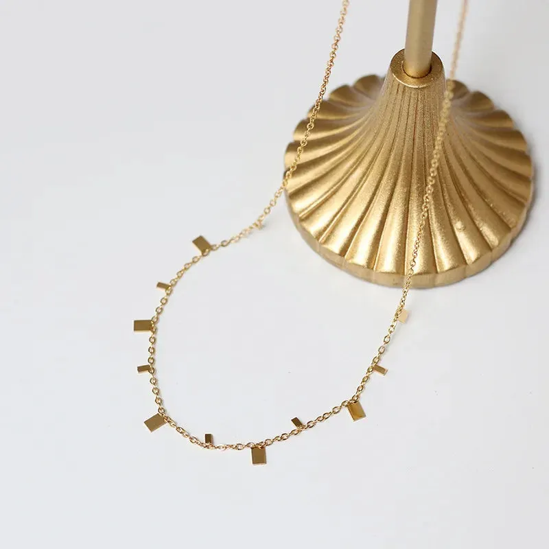 E.B.belle Geometric Gold Chain Choker Necklace for Women