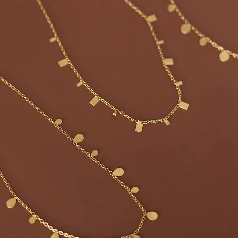 E.B.belle Geometric Gold Chain Choker Necklace for Women