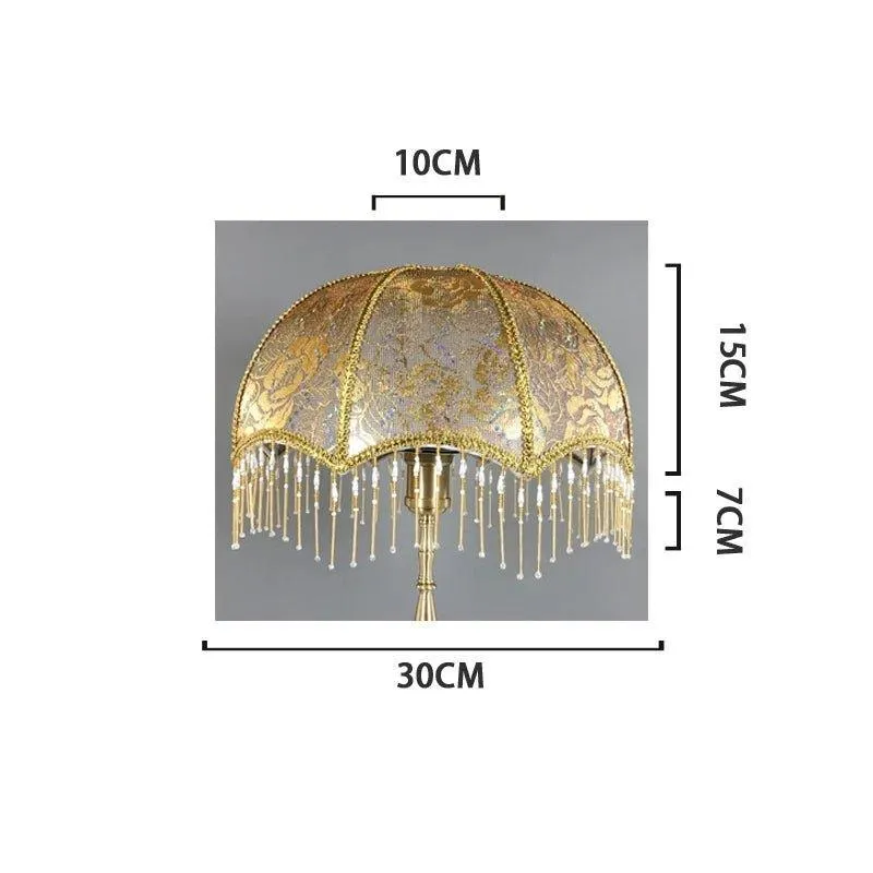 European Retro Style Table Lampshades PVC Sheepskin Fabric Floor Lamp Shade Bedroom Bedside Home Decor Wall Lamp Shell Cover