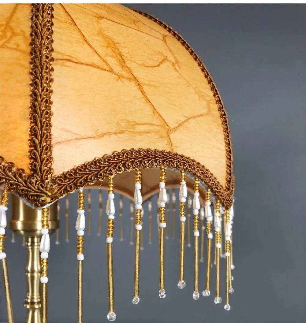 European Retro Style Table Lampshades PVC Sheepskin Fabric Floor Lamp Shade Bedroom Bedside Home Decor Wall Lamp Shell Cover
