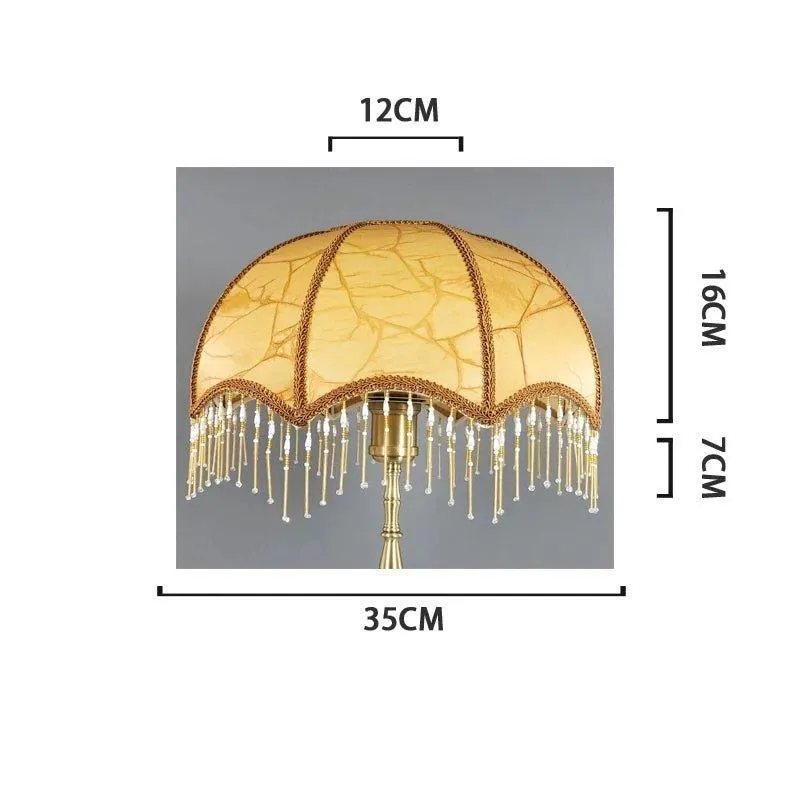 European Retro Style Table Lampshades PVC Sheepskin Fabric Floor Lamp Shade Bedroom Bedside Home Decor Wall Lamp Shell Cover