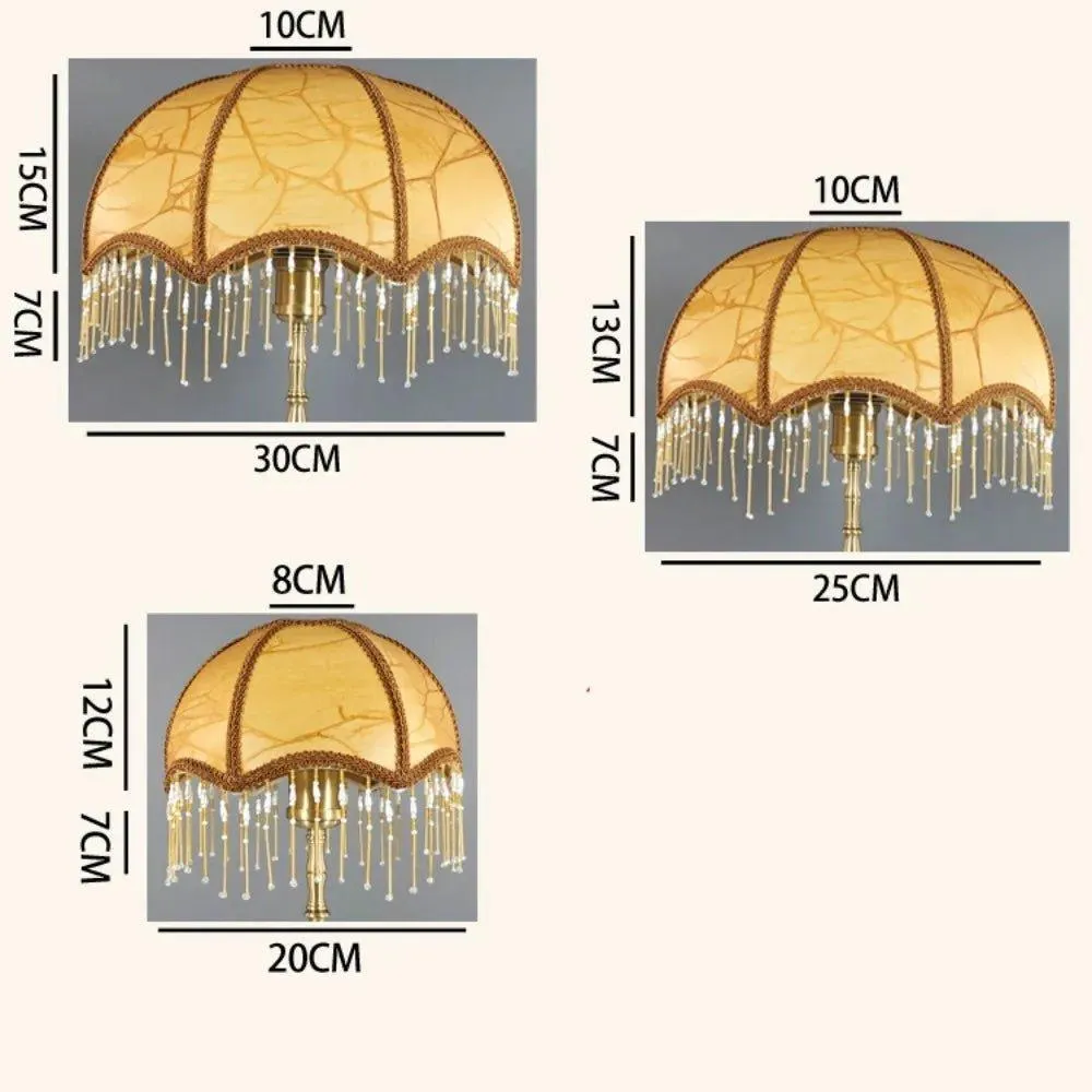 European Retro Style Table Lampshades PVC Sheepskin Fabric Floor Lamp Shade Bedroom Bedside Home Decor Wall Lamp Shell Cover