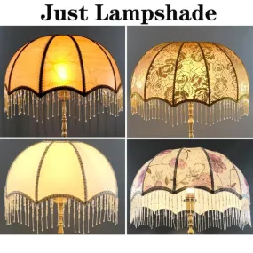 European Retro Style Table Lampshades PVC Sheepskin Fabric Floor Lamp Shade Bedroom Bedside Home Decor Wall Lamp Shell Cover