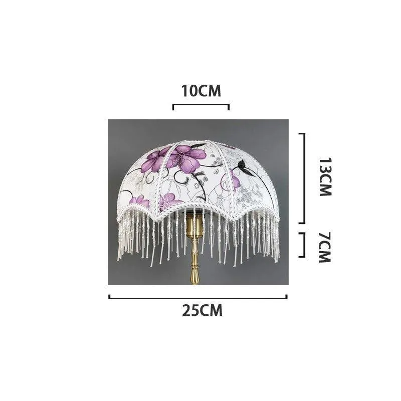 European Retro Style Table Lampshades PVC Sheepskin Fabric Floor Lamp Shade Bedroom Bedside Home Decor Wall Lamp Shell Cover