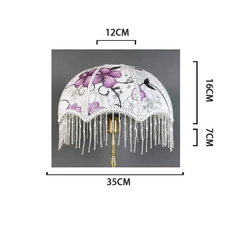 European Retro Style Table Lampshades PVC Sheepskin Fabric Floor Lamp Shade Bedroom Bedside Home Decor Wall Lamp Shell Cover